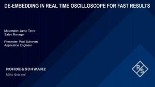Deembedding in Realtime Oscilloscope for Fast Results