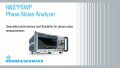 R&S®FSWP Phase Noise Analyzer를 사용하여 가장 뛰어난 위상 노이즈 측정 성능
