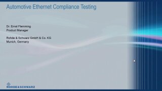 Webinar Automotive Ethernet Compliance Testing