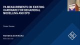 Deriving PA measurement data from existing hardware for behavioral modelling