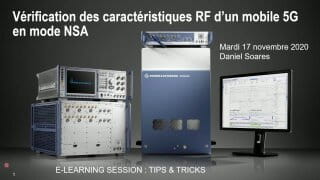 Vérification caractérisiques RF d'un mobile 5G en mode NSA