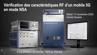 Vérification caractérisiques RF d'un mobile 5G en mode NSA