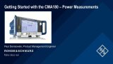 RF power measurements on the R&S®CMA180 without an external sensor