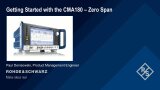 Zero span signal analysis on the R&S®CMA180