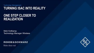 ISAC performance testing - one step closer to realization