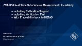 ZNA-K50 Real Time S-Parameter Measurement Uncertainty