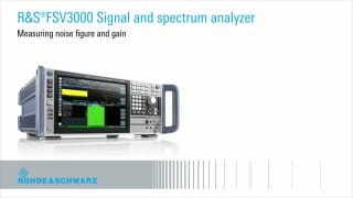 Noise figure and gain measurements on an amplifier 