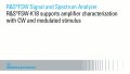 R&S®FSW-K18 supports amplifier characterization with CW and modulated stimulus