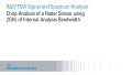 Análisis de señales chirp de radar con ancho de banda de análisis interno de 2 GHz