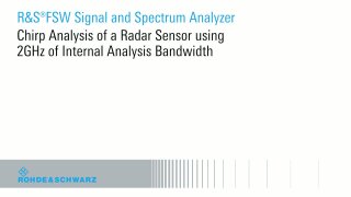 Radar chirp analysis with 2 GHz internal analysis bandwidth
