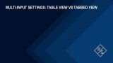 How to compare multi-input settings in table view on the FSWX