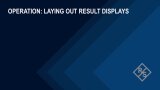 How to arrange and manage result displays on the FSWX