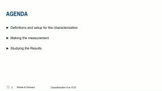 Caractérisation d'un VCO