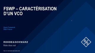 Caractérisation d'un VCO