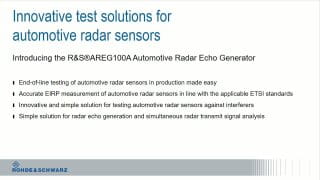 Innovative and simple solution for testing automotive radar sensors against interferers