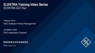 R&S®ELEKTRA GUI tour