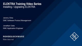 Installing or upgrading R&S®ELEKTRA