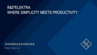 R&S®ELEKTRA Test Software