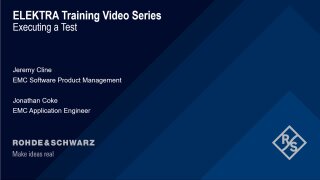 R&S®ELEKTRA executing a test