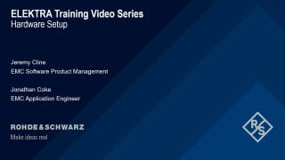 R&S®ELEKTRA hardware setup