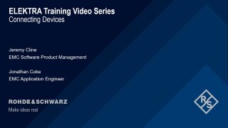 R&S®ELEKTRA connecting devices