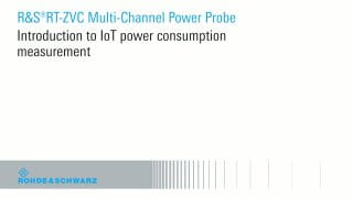 Introduction to IoT power consumption measurement