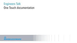 One Touch documentation