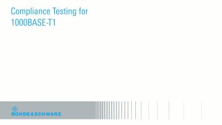 1000Base-T1 compliance testing