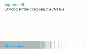 CAN-dbc: symbolic decoding of CAN bus