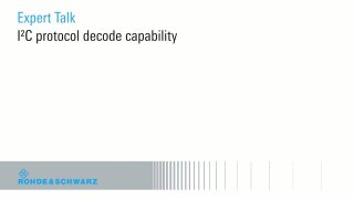 Possibilities provided by the I²C decode protocol
