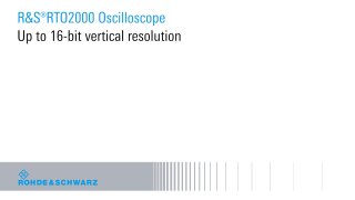 Up to 16 bit vertical resolution 