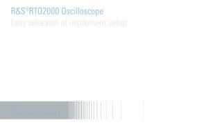 Easy selection of instrument setup