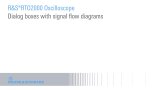 Dialog boxes with signal flow diagrams