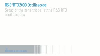 Setup of the zone trigger at the R&S RTO oscilloscopes