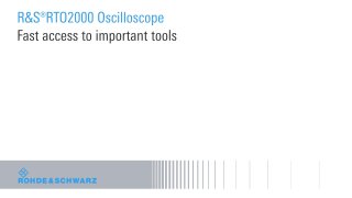 Fast access to important tools
