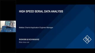 Analyse d'une liaison série ou horloge