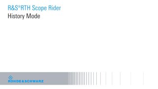 Rewind to past waveforms with history mode