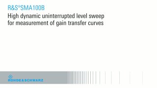 High dynamic uninterrupted level sweep