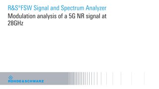 Modulation analysis of a 5G NR signal