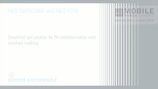 Simplified PA characterization with envelope tracking presented at GSMA MWC 2015