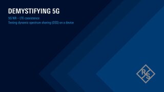 Testing dynamic spectrum sharing (DSS) on a device